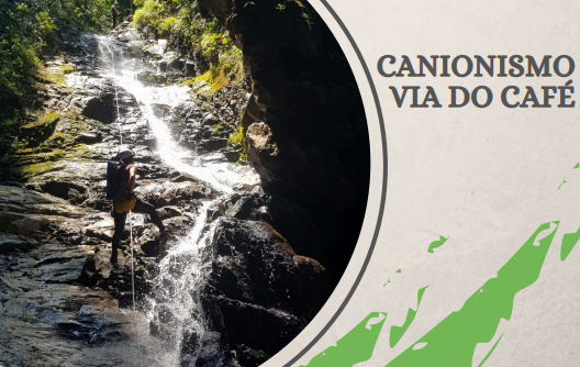 Canionismo Via do Café em Praia Grande/SC – participante em rapel em cachoeira